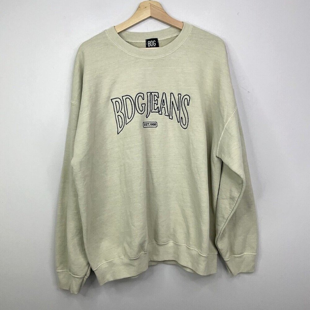 Urban Outfitters BDG Distressed Sweatshirt Size Large Oversized Vintage Style BN - Picture 1 of 9